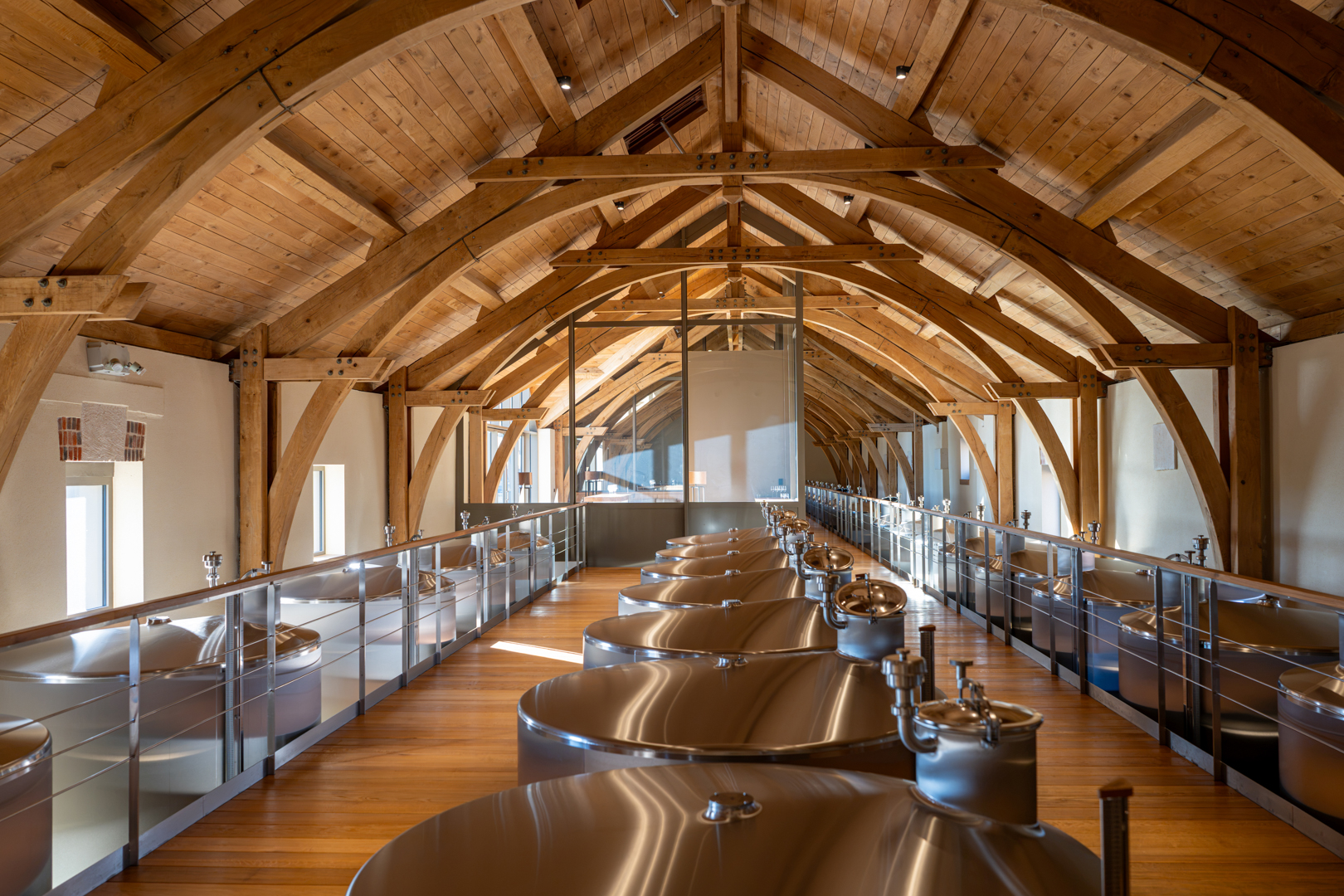 Champagne Barons de Rothschild à Oger, site vinicole, menuiseries aluminium Technal (vue 8)