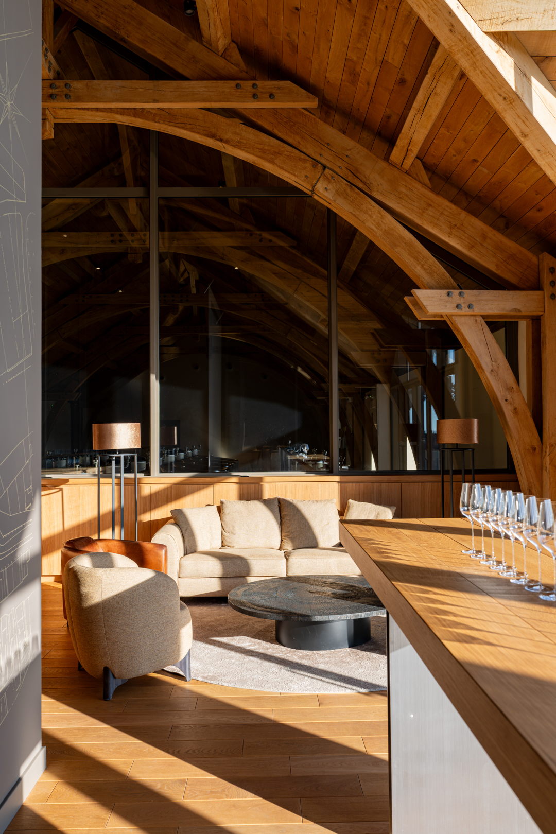 Champagne Barons de Rothschild à Oger, site vinicole, menuiseries aluminium Technal (vue 18)
